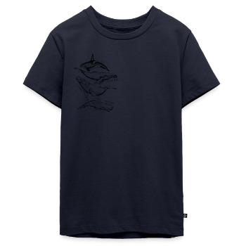 Wale - Teenager Premium Bio T-Shirt - Navy - Vorne - AI Model Teenager Male light (155cm)