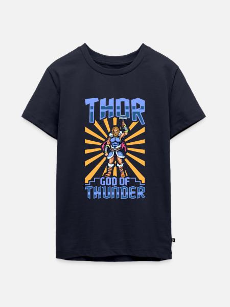 Wikinger Donnergott Thor - Teenager Premium Bio T-Shirt - Navy
