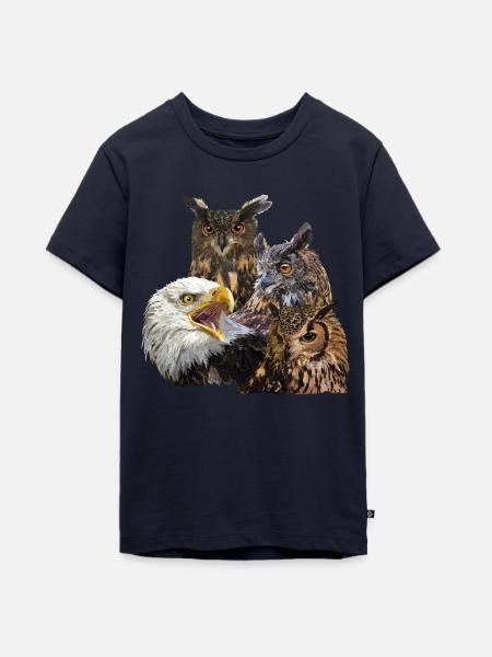 Greifvögel - Teenager Premium Bio T-Shirt - Navy
