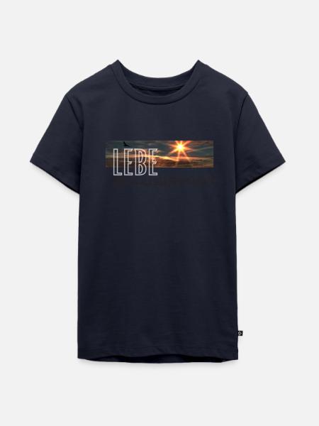 Lebensspruch - Teenager Premium Bio T-Shirt - Navy