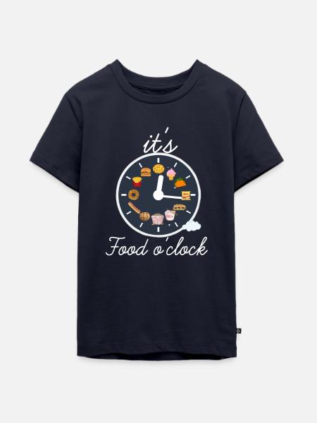 Food o'clock - Teenager Premium Bio T-Shirt - Navy