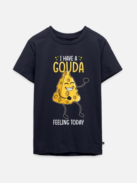 Käse Geschenk - Teenager Premium Bio T-Shirt - Navy
