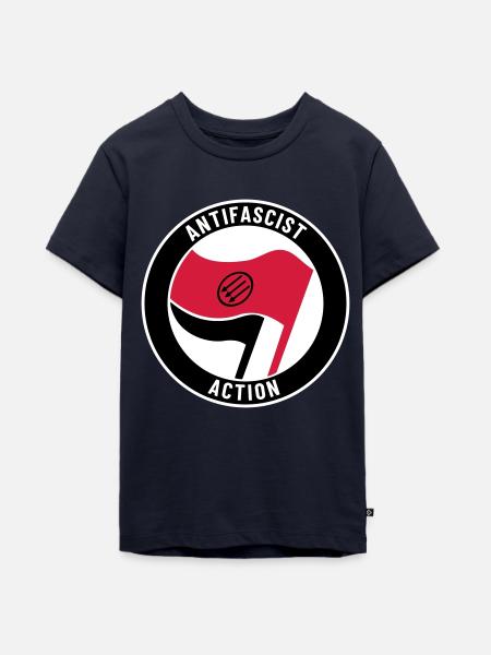 Antifascist Action – 3 Arrows - Teenager Premium Bio T-Shirt - Navy