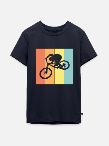 Biker MIT Biken - Teenager Premium Bio T-Shirt - Navy