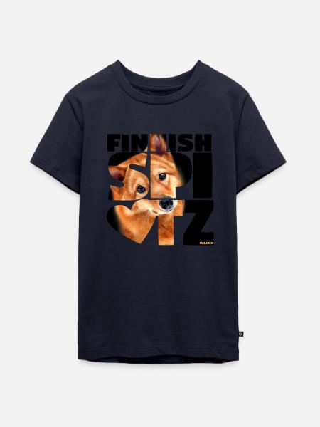 NASSU Finnischer Spitz 02 - Teenager Premium Bio T-Shirt - Navy