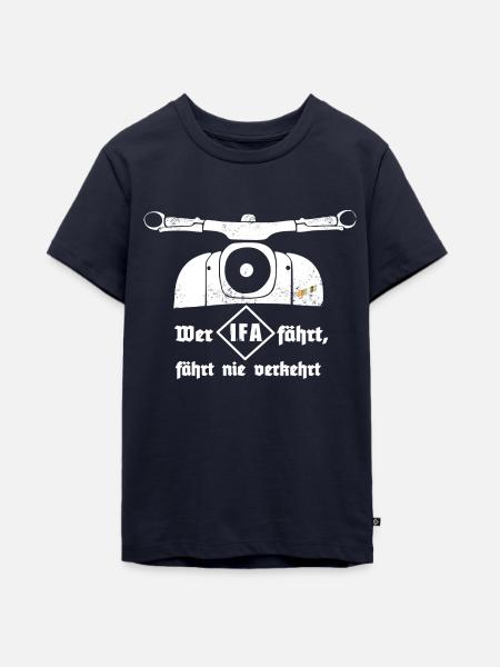 Ostkult - Schwalbe - IFA Simson DDR - Teenager Premium Bio T-Shirt - Navy