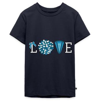 Cheerleading - Teenager Premium Bio T-Shirt - Navy - Vorne - AI Model Teenager Male light (155cm)
