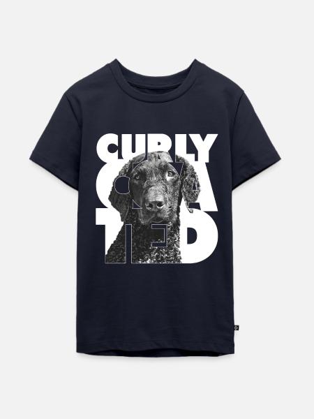 Geschweiften beschichtet ich - Teenager Premium Bio T-Shirt - Navy