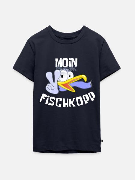 Moin Fischkopp - Teenager Premium Bio T-Shirt - Navy