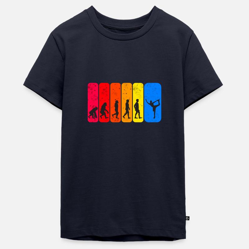 Eiskunstlauf Evolution Eiskunstläufer Geschenkidee - Teenager Premium Bio T-Shirt - Navy