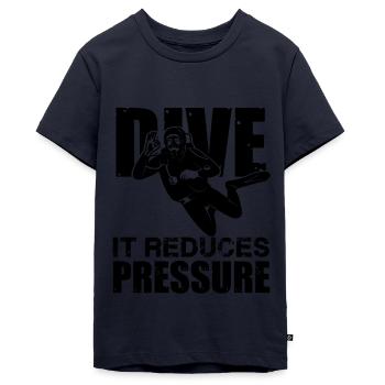 plongée plonger - T-shirt Premium bio Ado - bleu marine - Devant - AI Model Teenager Male light (155cm)