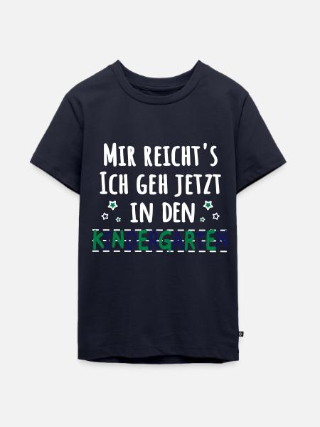 Kindergartenkind - mir reichts Kindergarten - Teenager Premium Bio T-Shirt - Navy