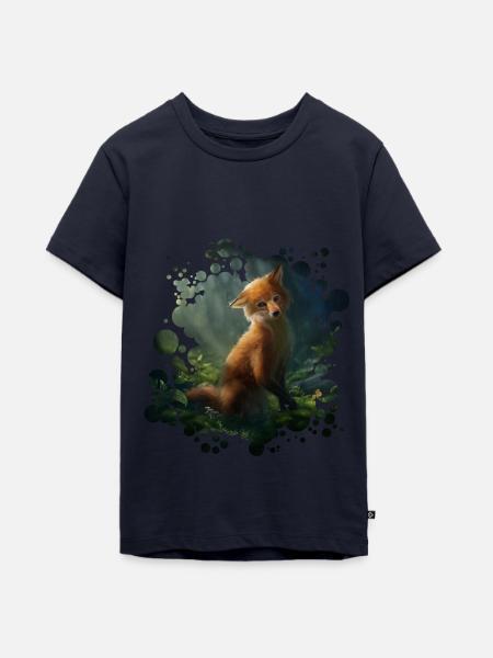 Kleiner Fuchs (Fox) - Teenager Premium Bio T-Shirt - Navy