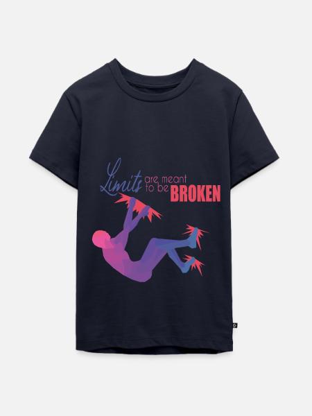 Bouldern - Teenager Premium Bio T-Shirt - Navy