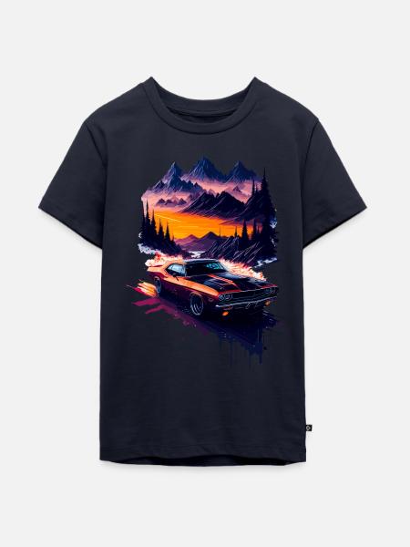 Klassischer Sportwagen - Teenager Premium Bio T-Shirt - Navy