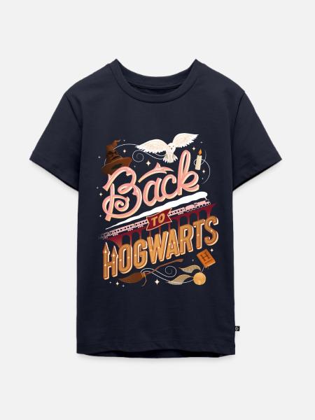 Harry Potter Back To Hogwarts - Teenager Premium Bio T-Shirt - Navy