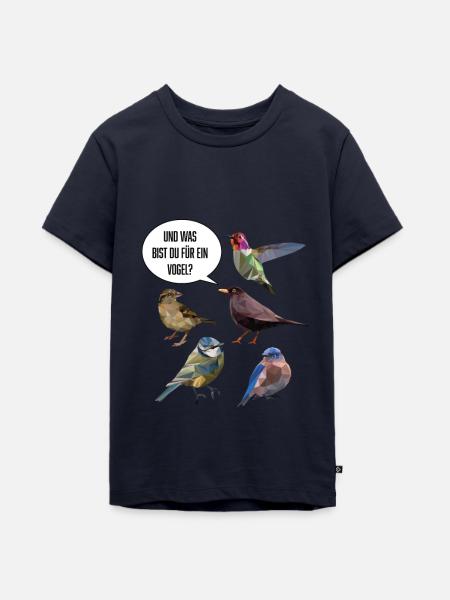 Vögel - Teenager Premium Bio T-Shirt - Navy