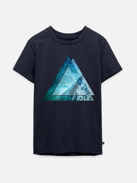 Dreieck Wave - Teenager Premium Bio T-Shirt - Navy