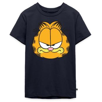 Garfield Gesicht Kostüm - Teenager Premium Bio T-Shirt - Navy - Vorne - AI Model Teenager Male light (155cm)