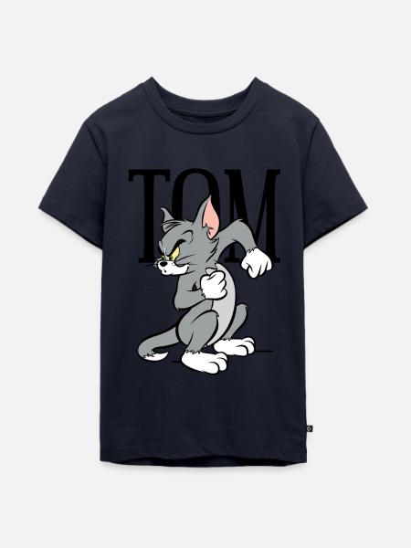 Tom Und Jerry Wütender Kater - Teenager Premium Bio T-Shirt - Navy