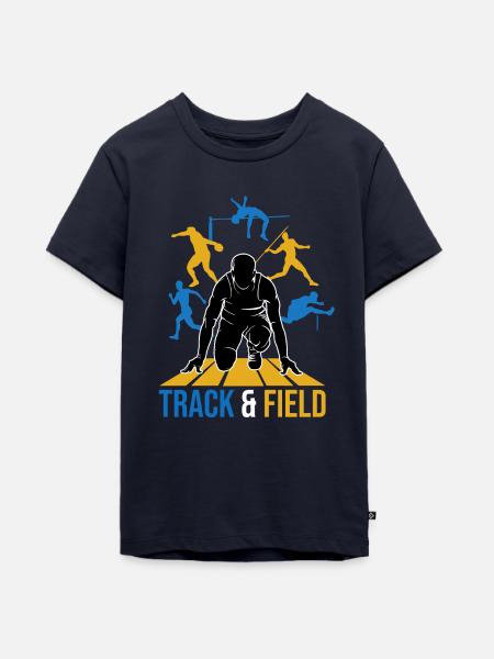 Leichtathletik - Teenager Premium Bio T-Shirt - Navy