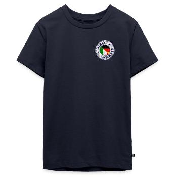 ITALY GERMANY Stamp - Teenager Premium Bio T-Shirt - Navy - Vorne - AI Model Teenager Male light (155cm)