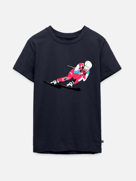 Ski Alpine - Teenager Premium Bio T-Shirt - Navy