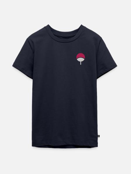 Naruto Brustlogo Des Uchiha-Clan - Teenager Premium Bio T-Shirt - Navy