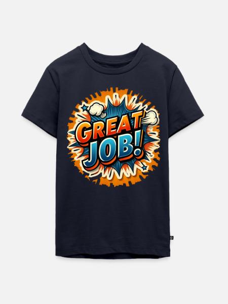 Tolle Arbeit - Teenager Premium Bio T-Shirt - Navy