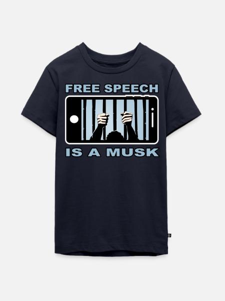 Free Speech - Teenager Premium Bio T-Shirt - Navy