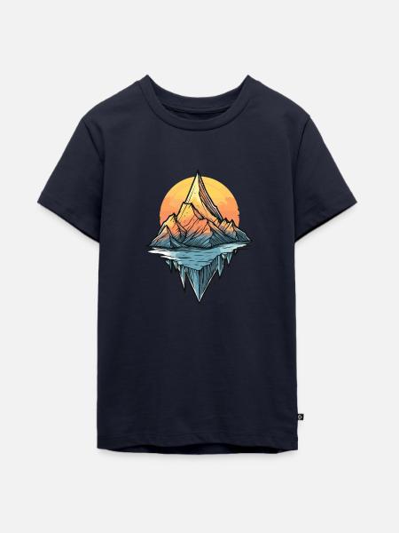 Berge - Teenager Premium Bio T-Shirt - Navy