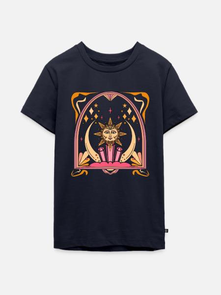 Art Deco_Sonne - Teenager Premium Bio T-Shirt - Navy