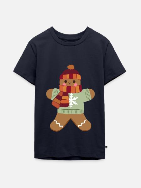 Lebkuchenmann - Teenager Premium Bio T-Shirt - Navy
