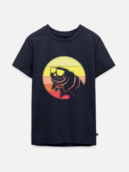 Tardigrade Wasserbär Retro Bärtierchen - Teenager Premium Bio T-Shirt - Navy