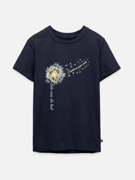 Pusteblumen gegen rechts - Teenager Premium Bio T-Shirt - Navy