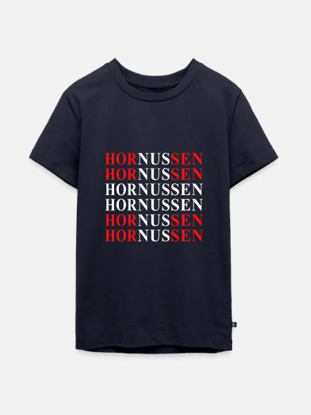 Hornussen Text Schweiz - Teenager Premium Bio T-Shirt - Navy