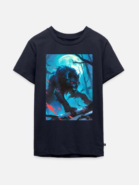 Werewolf Werwolf - Teenager Premium Bio T-Shirt - Navy