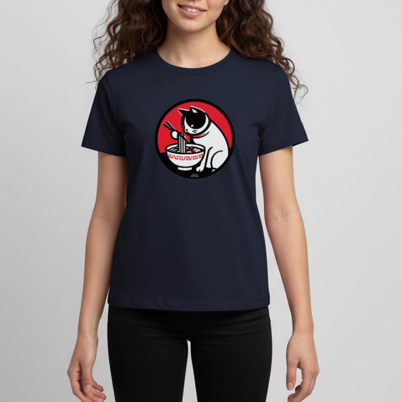 Gatto mangiatore di ramen Maglietta ecologica premium da ragazzi