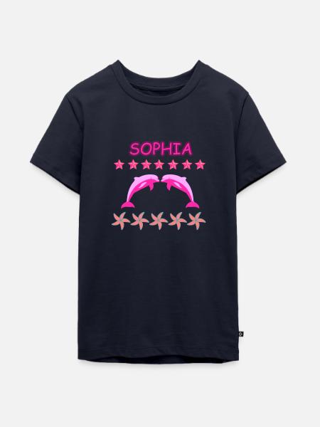 Sophia - Teenager Premium Organic T-Shirt - navy