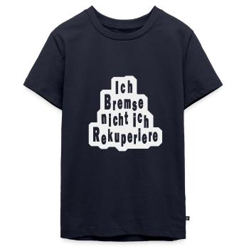 Ich Bremse nicht Rekuperiere - Teenager Premium Bio T-Shirt - Navy - Vorne - AI Model Teenager Male light (155cm)