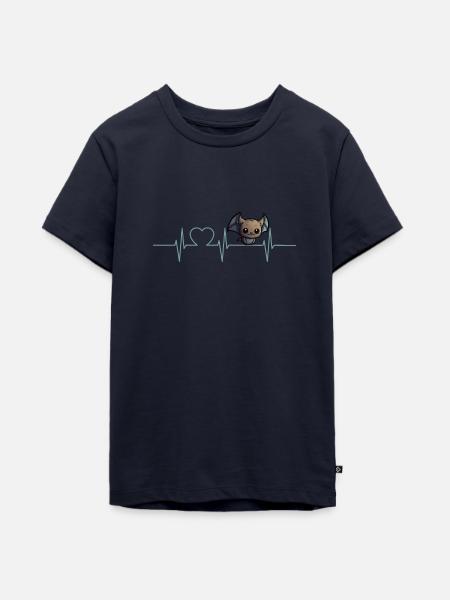 Fledermäuse Fledermaus - Teenager Premium Bio T-Shirt - Navy