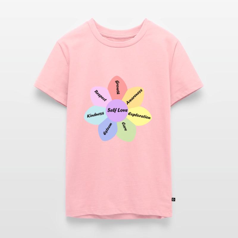 Rainbow pastel couleur self love basics T-shirt Premium bio Ado
