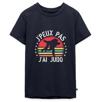 J Peux Pas J Ai Judo cadeau vintage - T-shirt Premium bio Ado - bleu marine - Devant - AI Model Teenager Male light (155cm)