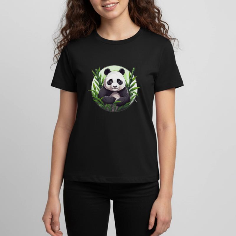 Panda gigante con bambù Maglietta ecologica premium da ragazzi