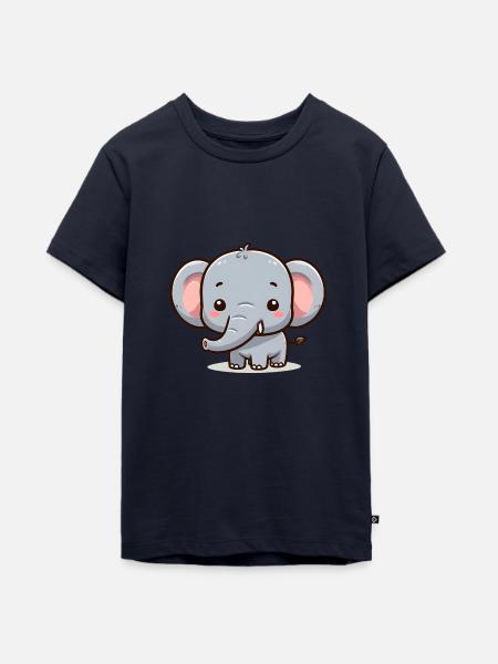 Cute elephant - Teenager Premium Organic T-Shirt - navy
