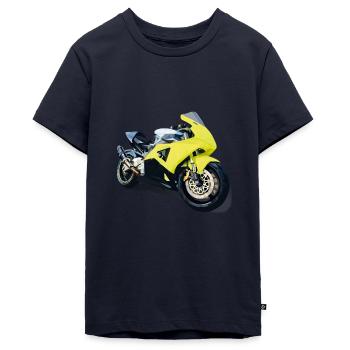 Sportler - Teenager Premium Bio T-Shirt - Navy - Vorne - AI Model Teenager Male light (155cm)