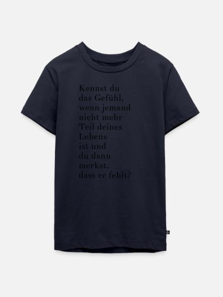 Trauer - Teenager Premium Bio T-Shirt - Navy
