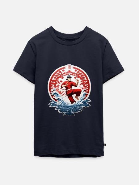 Kung Fu - Teenager Premium Bio T-Shirt - Navy