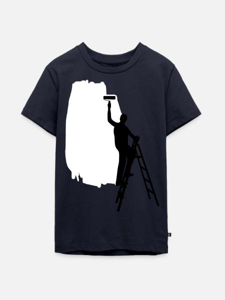 Maler- Painting Background - Teenager Premium Bio T-Shirt - Navy
