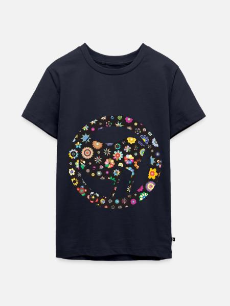 Blumen der Antifa - Teenager Premium Bio T-Shirt - Navy